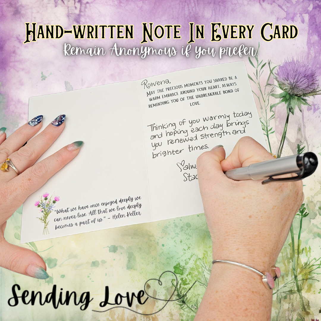 Sending Love Grief Support Monthly Card Service General Thinking Of You Cards Pet Loss - One Payment For 12 Cards