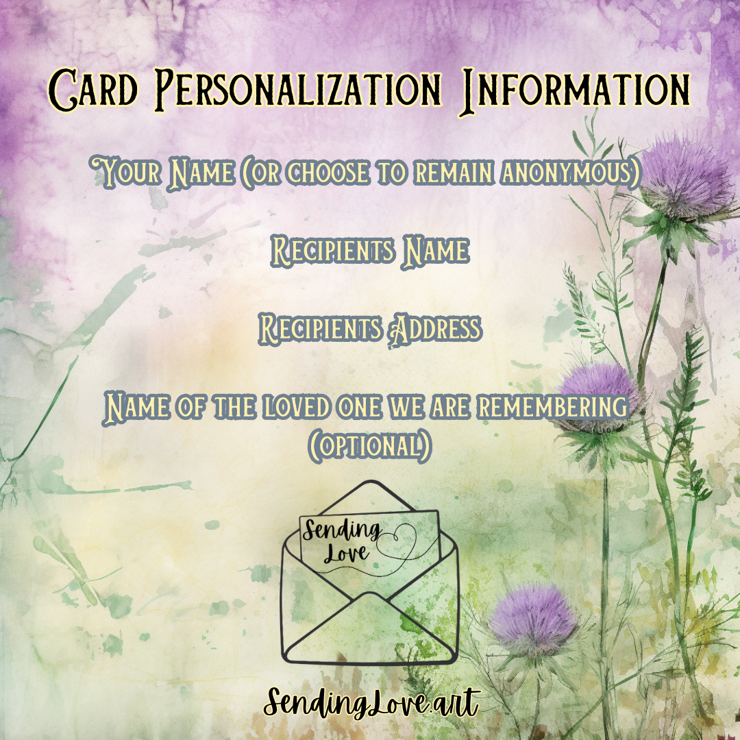 Sending Love Grief Support Monthly Card Service General Thinking Of You Cards Pet Loss - One Payment For 12 Cards